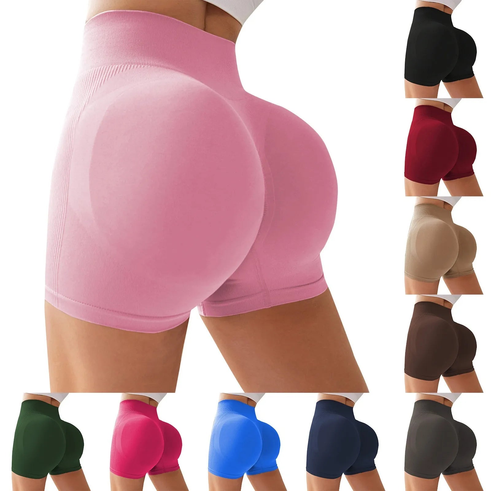 Women's High Waist Peach Lift Hip Sports Shorts Tight Yoga Shorts Shorts for Women Women's Shorts Summer Womens Shorts Elegant - Smarsty