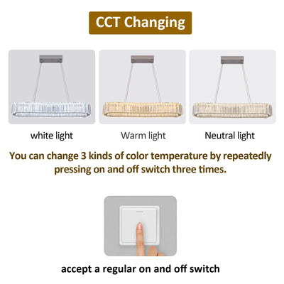 VETRULUS Modern Luxury Crystal Oval Design Led Chandelier Ceiling Lamp Nordic Pendant Hanging Light Fixture Living Bedroom Hotel