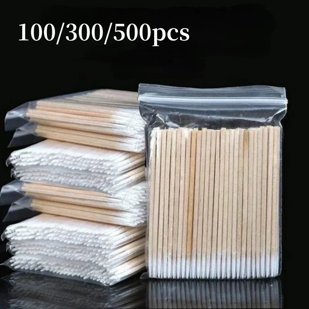 Wooden Tip Cotton Swabs for Nail Polish Removal - Smarsty