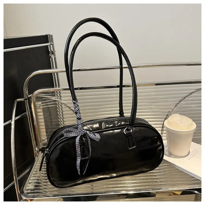 Large Capacity Silver Women Shoulder Bag Daily Use Casual - Smarsty