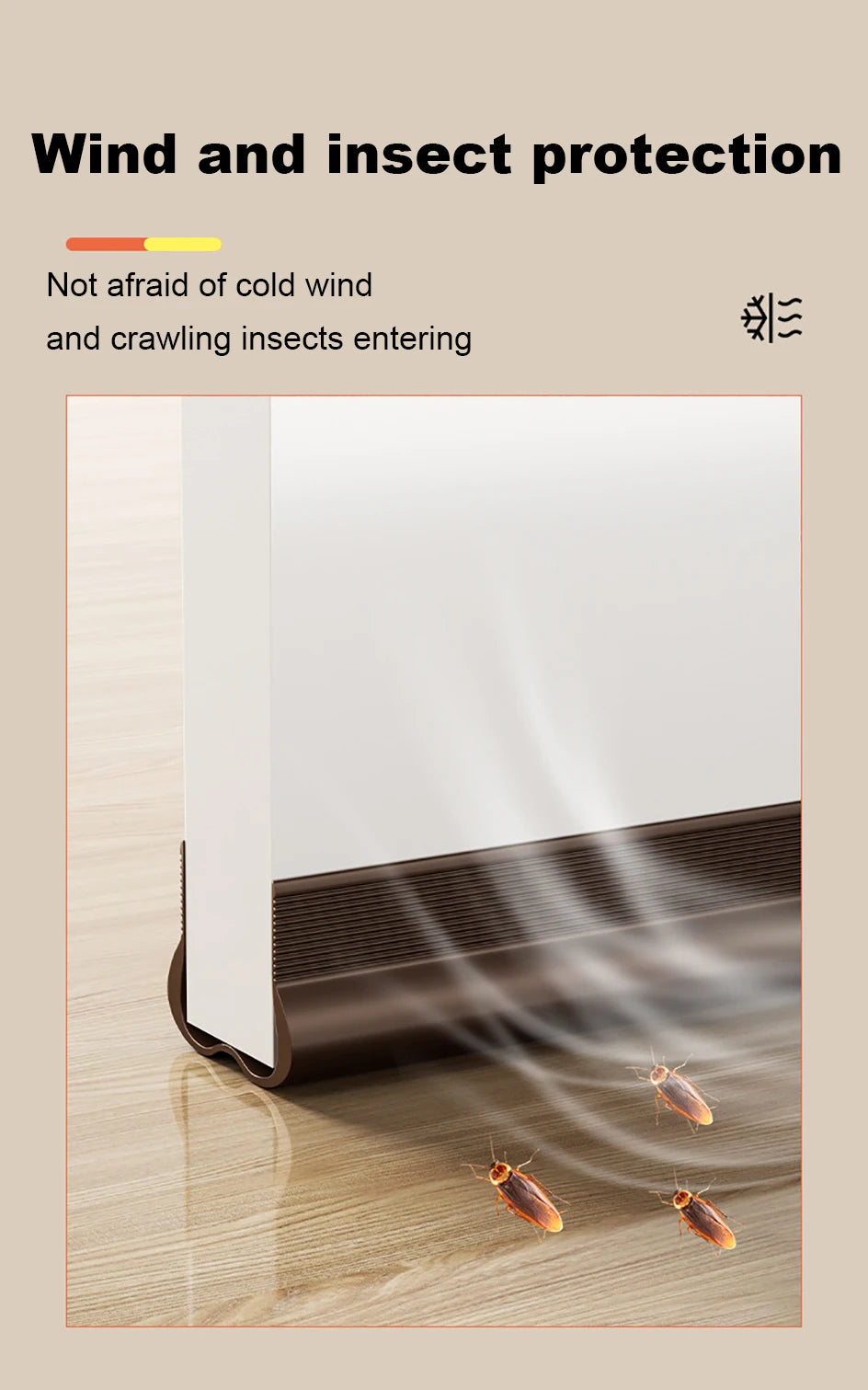 Flexible Door Bottom Sealing Strip Door Gap Soundproofing Wind and Dust Proof Weather Strip Under Door Draft Stopper Tape - Smarsty