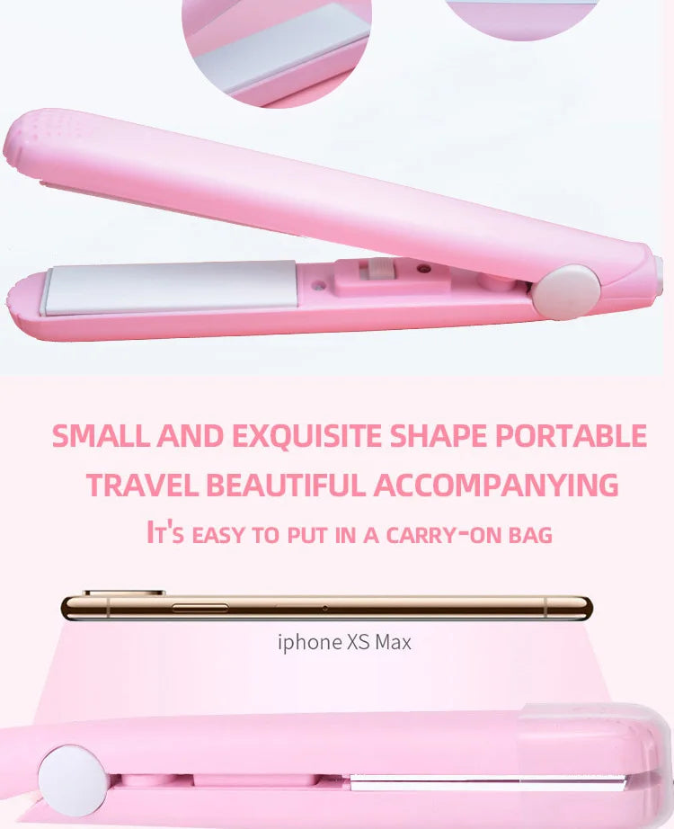 Portable Mini Hair Straightener for Quick Styling - Smarsty