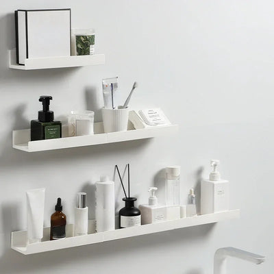 Multifunction Wall Mounted Storage Rack Self Adhesive No-drill Shelves Wall for Kitchen Bathroom C6UE by Smarsty