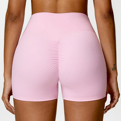 Ctenkevet Solid Color Women Fitness Quick-Dry Sport Short Women Cycling Soft Training Shorts Jog High Waist Yoga Short Legging - Smarsty