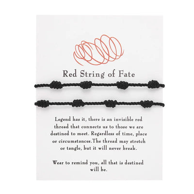 Handmade 7 Knots Red String Bracelet Set for Luck - Smarsty