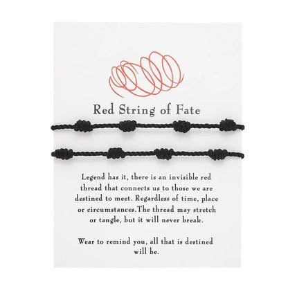 Handmade 7 Knots Red String Bracelet Set for Luck - Smarsty