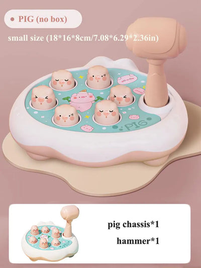 Duck/Frog/Pig Baby Toy Montessori Learning Game Educational Puzzle Gift for 12 24 Months Toddler Boy/Girl with Hammer - Smarsty