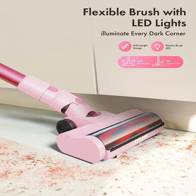 Homeika Cordless Vacuum Cleaner,23KPa 48mins Powerful Suction Vacuum LED Display,Lightweight Stick for HardFloor/Carpet/Pet Hair