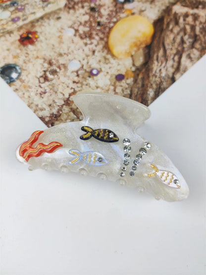 Handmade Large Sea Hair Claw Clips Acetate Beach Starfish - Smarsty