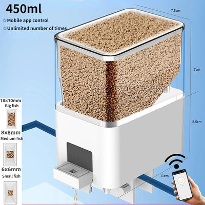 Automatic WiFi Fish Tank Feeder with Voice Control - Smarsty