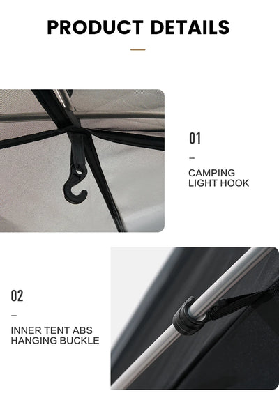 MOBI GARDEN Camping Backpacking Tent Waterproof Rainproof Hiking Silver Coated Sun Protection Easy Set Up by Smarsty