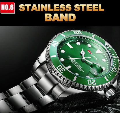 Classic Stainless Steel Quartz Watch with Magnifying Glass - Smarsty