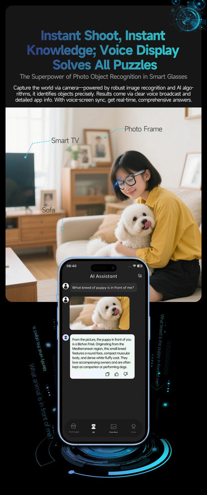 New 800W Camera AI Glasses Men Color-Changing Smart Translation Glasses Photo Video Recording Waterproof Call Smart Sunglasses - Smarsty