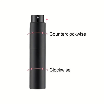 Refillable Travel Perfume Sprayer 10ml Black Container - Smarsty
