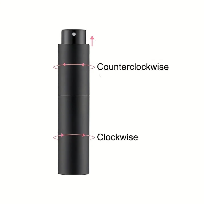 Refillable Travel Perfume Sprayer 10ml Black Container - Smarsty