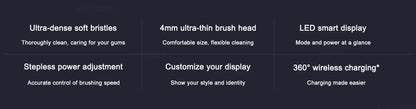 Xiaomi Mijia T700 Sonic Electric Toothbrush with 360 Degree Charging - Smarsty