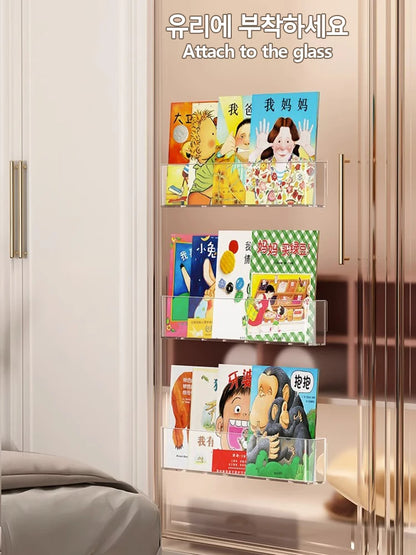 Organizer Picture Book Display Cabinet Bookshelf Children's Wall Behind the Door Reading Magazine Storage Wall Hanging Bookshelf by Smarsty