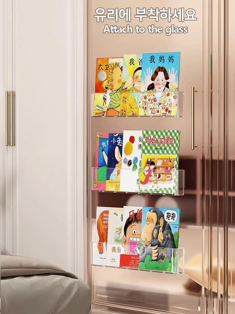 Organizer Picture Book Display Cabinet Bookshelf Children's Wall Behind the Door Reading Magazine Storage Wall Hanging Bookshelf by Smarsty