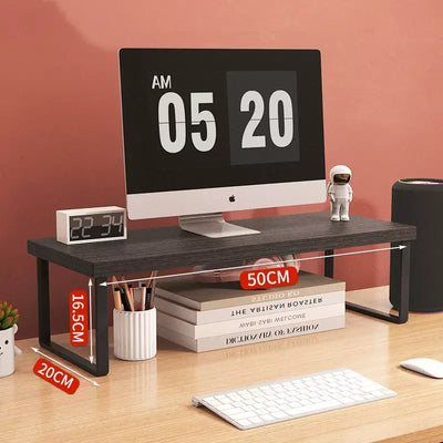 30/40/50cm Monitor Raised Shelf Office Laptop Bracket Desktop Computer Stand Desktop Rack Home Storage Holders Organizer by Smarsty