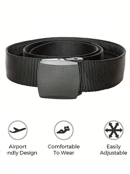 Nylon Tactical Belt with Automatic Buckle Comfortable Lightweight - Smarsty