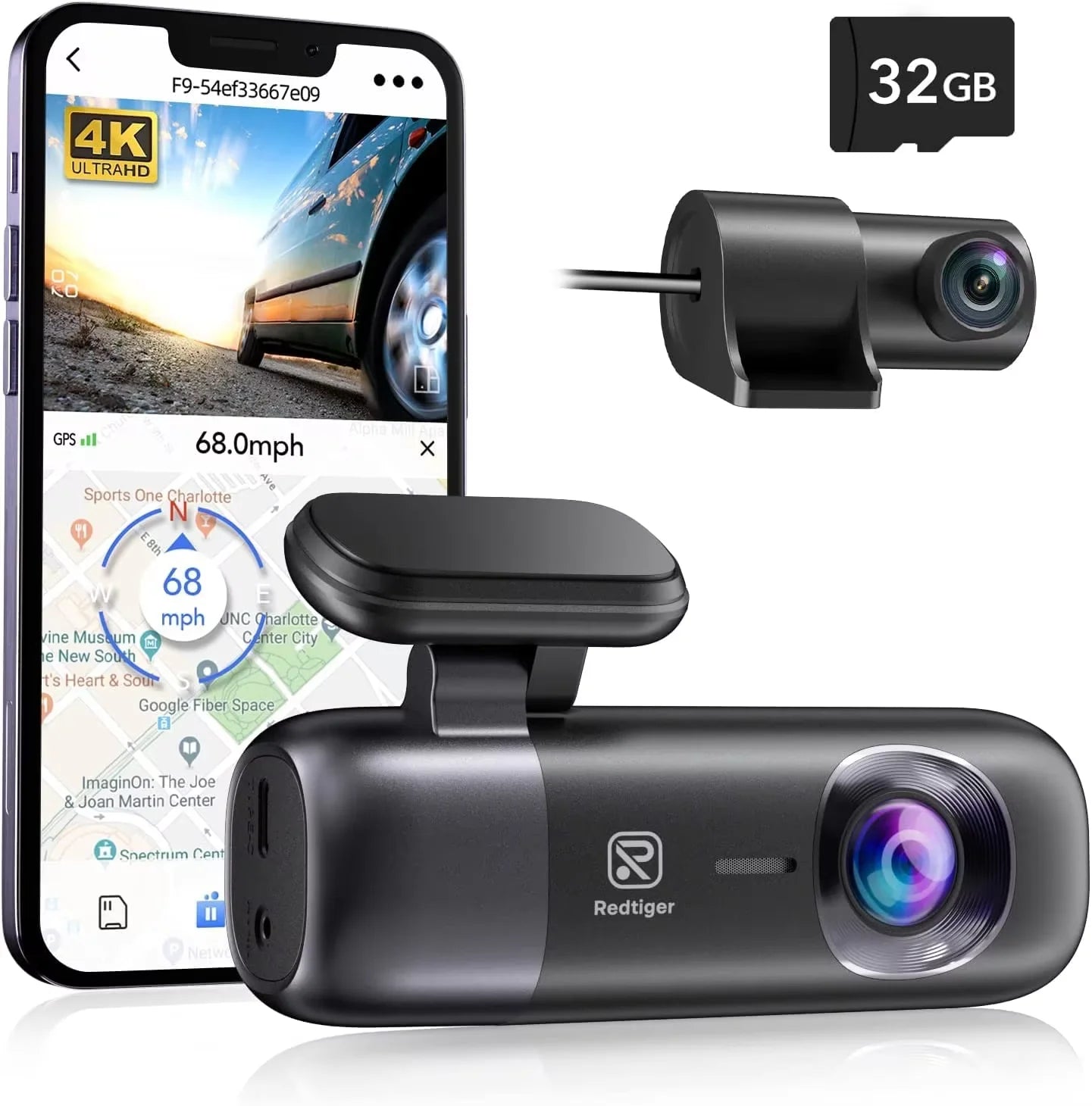 4K Dashboard Camera Front And Rear With Night Vision GPS - Smarsty