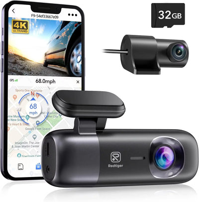 4K Dashboard Camera Front And Rear With Night Vision GPS - Smarsty