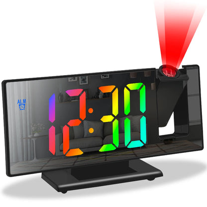 180 Degree Projection Alarm Clock with USB Charging - Smarsty