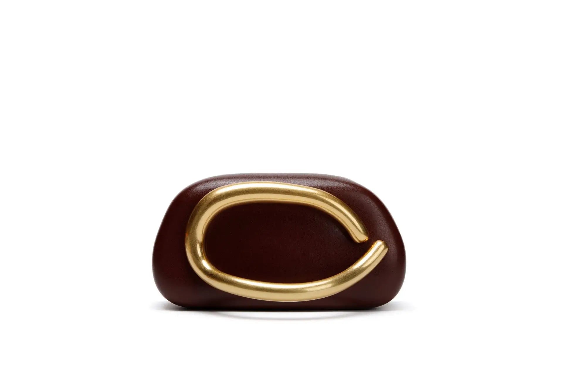 Luxurious Gold Clutch Evening Bag With Box Chain Strap - Smarsty