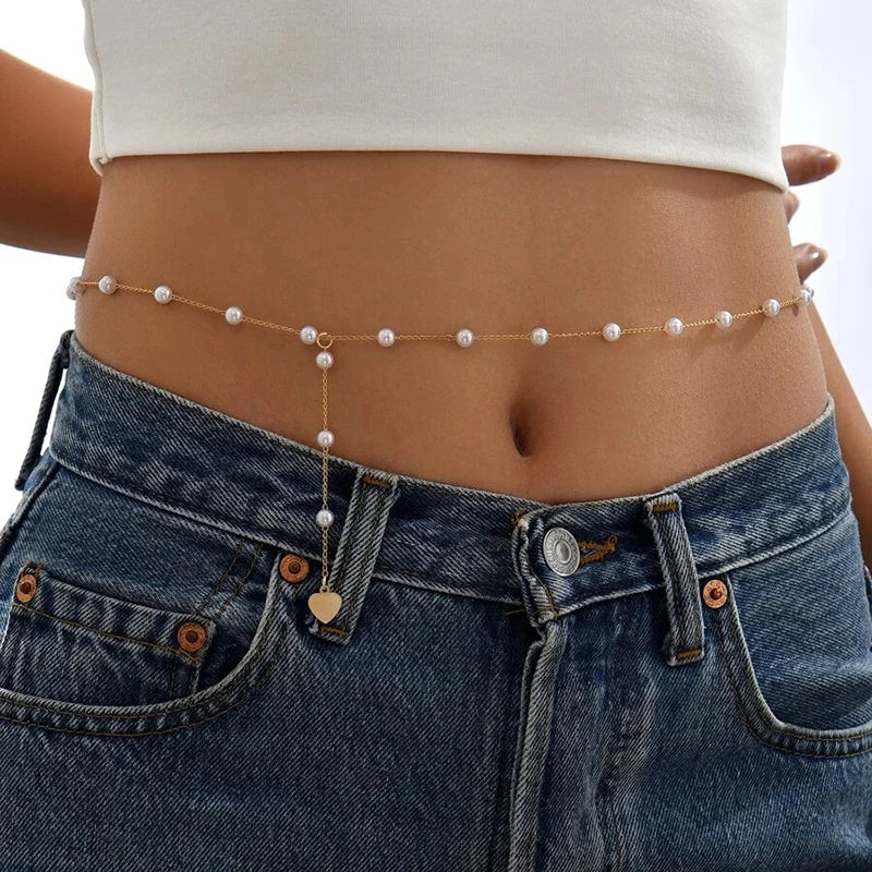 Vintage Pearl Belly Chain for Summer Fashion - Smarsty