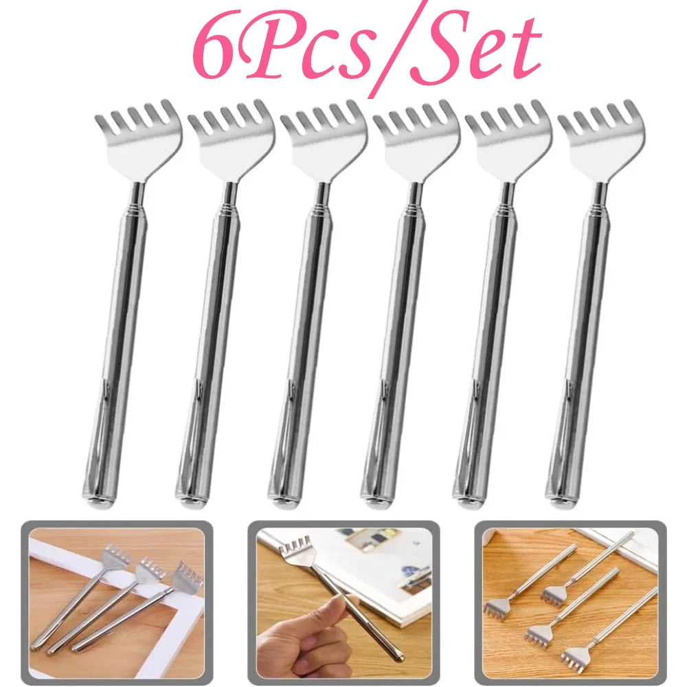 silvery Telescopic Back Scratcher,  Portable Extendable Stainless Steel  Scratchers for Men Women ，Mothers Gifts，Gifts For Men，G - Smarsty