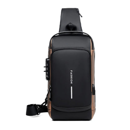 Anti Theft Chest Bag USB Charge Crossbody Sling Pack - Smarsty