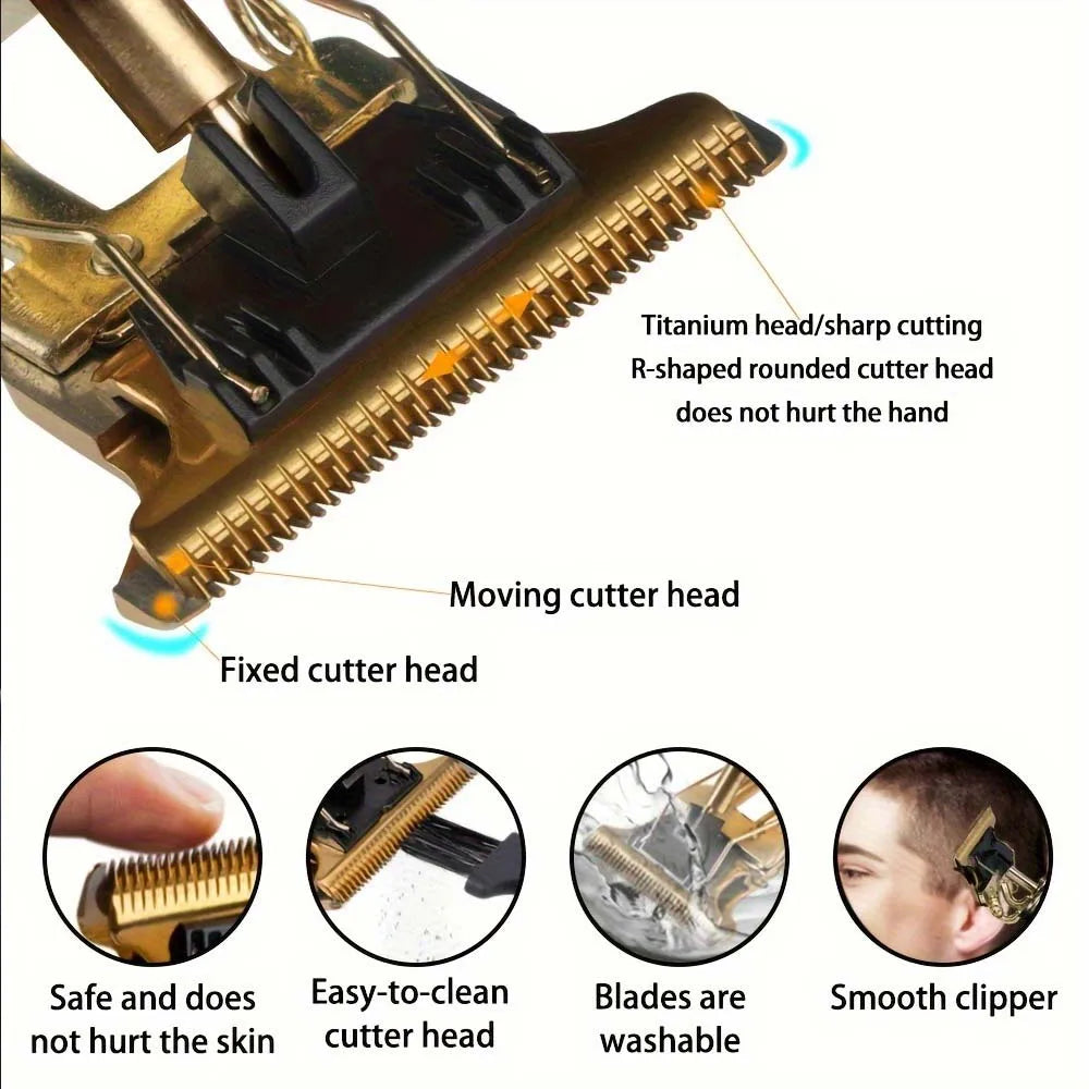 Professional Hair Clippers/Hair Trimmer/Beard Shaver for Men - Cordless Barber Clipper Hair Cutting Kit, Haircut Grooming Kit