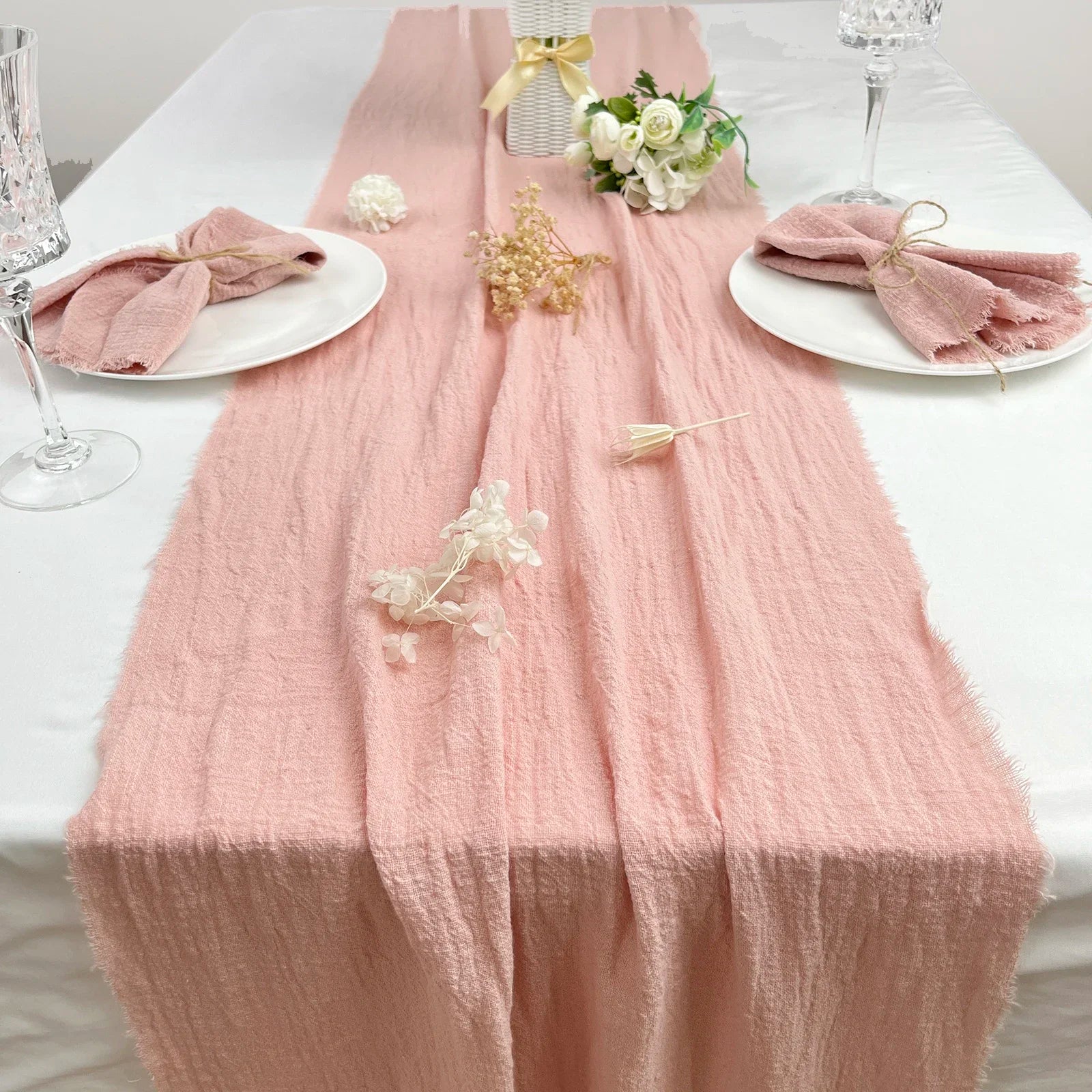 Reusable Cotton Wedding Napkins for Rustic Table Decor - Smarsty