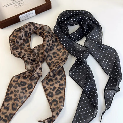 Animal Print Scarf Belt Satin Hair Band for Women - Smarsty