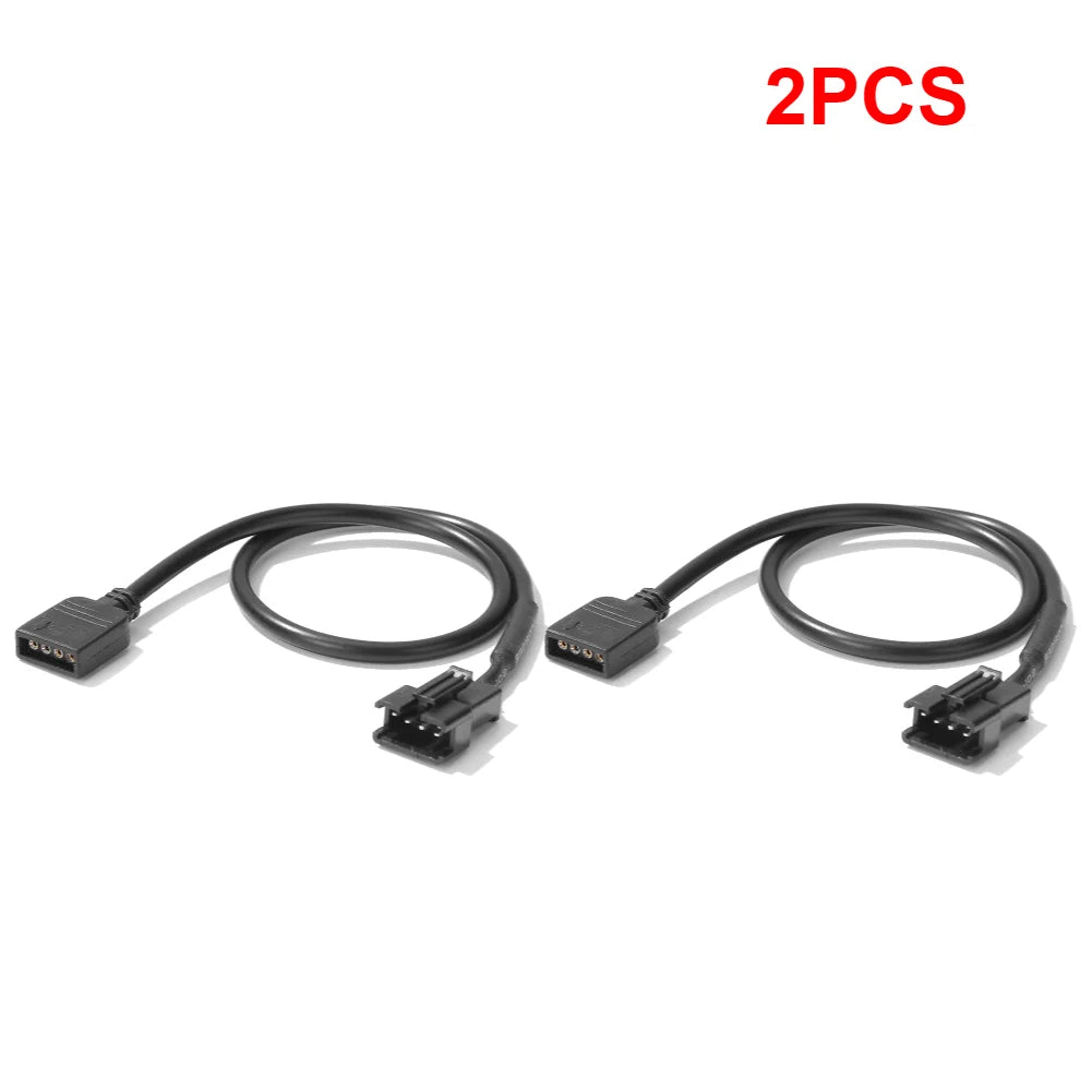 1/2PCS 5V 3 Pin / 12V 4 Pin 30cm Motherboard RGB Adapter Conversion Cable for PC Computer LED Light Strip SM Wire Line