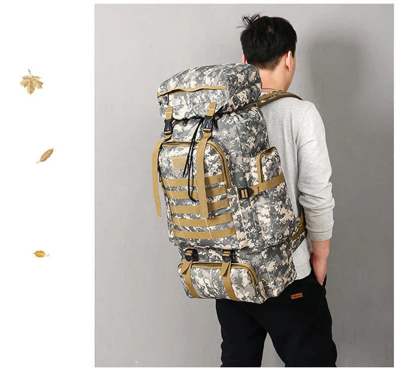 Rilibegan Men Travel Backpack Tactical Climbing Outdoor Hiking Camouflage Multifunctional Bag Men Backpack - Smarsty
