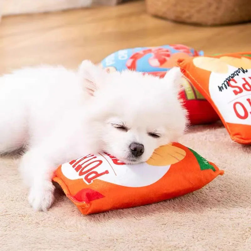 Funny Dog Crisps Squeaky Chew Toys for Small Pets - Smarsty