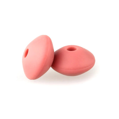 Silicone Beads 12mm Lentil Focal Beads Non Toxic Diy Set - Smarsty