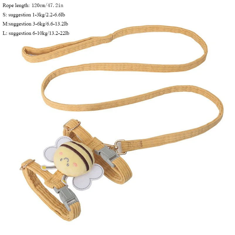 Adjustable Cat Dog Harness and Leash Set for Small Dogs - Smarsty