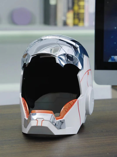 New AutoKing 1:1 Mk5 Iron Man Helmet Cosplay Voice Control Eyes with Light Model Toys for Adult Electric Wearable Christmas Gift - Smarsty