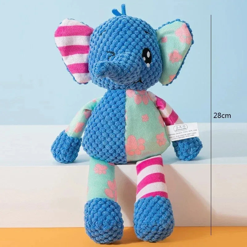 Interactive Plush Dog Toy for Teeth Cleaning and Squeaking - Smarsty