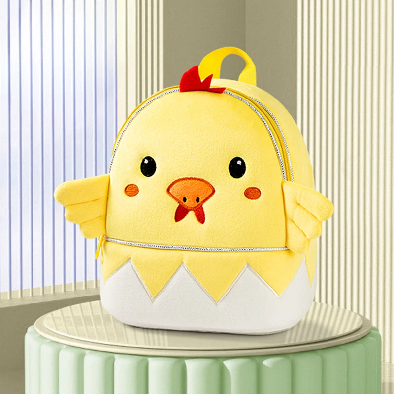 Plush Kindergarten Backpack Anti Lost Cute Design Kids - Smarsty