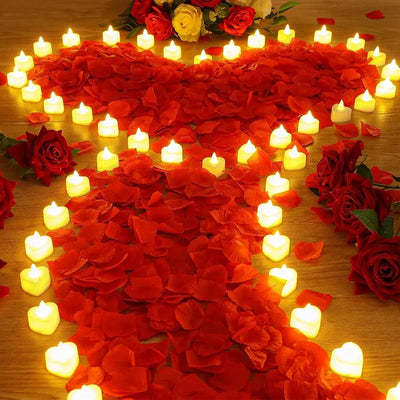 Flameless LED Votive Candles Set 100+Hour Lasting Electric Candles Battery Operated Tealight for Wedding Proposal Romantic Decor