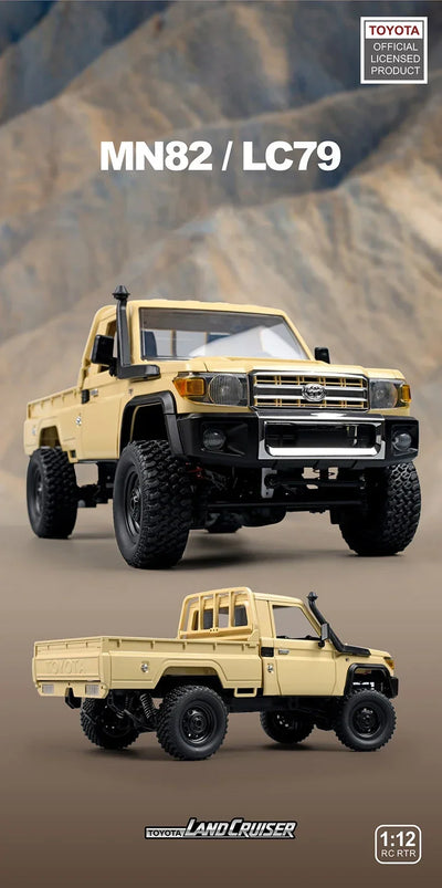 MN82 4WD RC Off-road Vehicle 1/12 LC79 Pickup Climbing Car with LED Lights Full Size Simulation RC Climbing Car Boy Toy Car - Smarsty