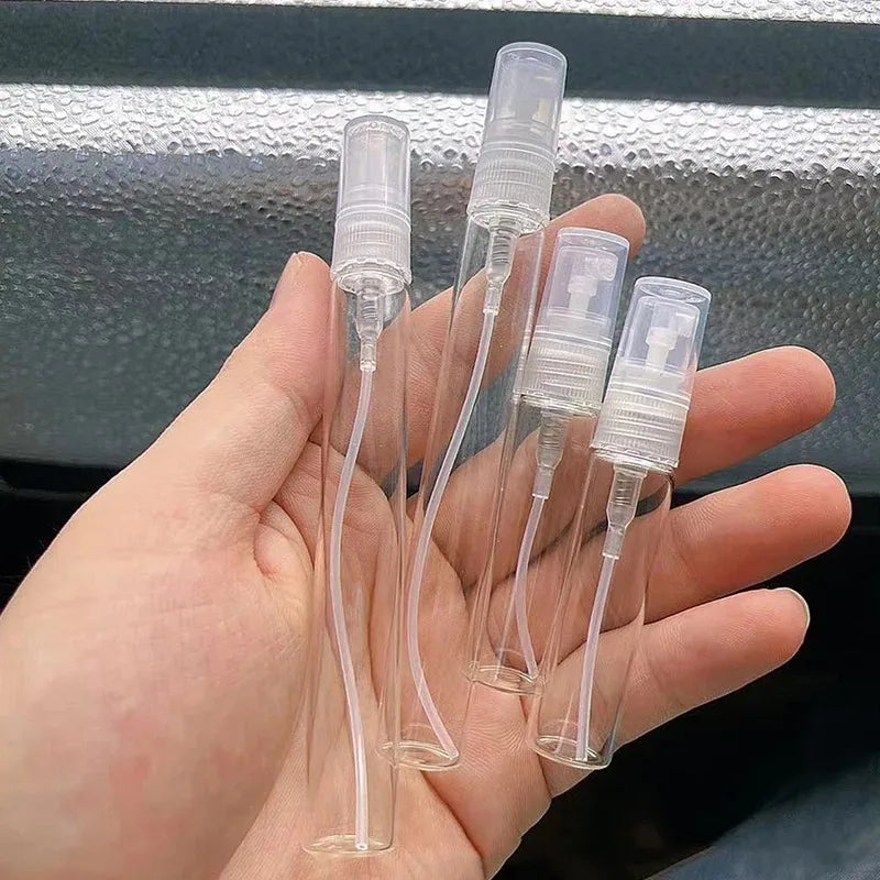 Mini Clear Glass Perfume Bottles Portable Travel Set - Smarsty