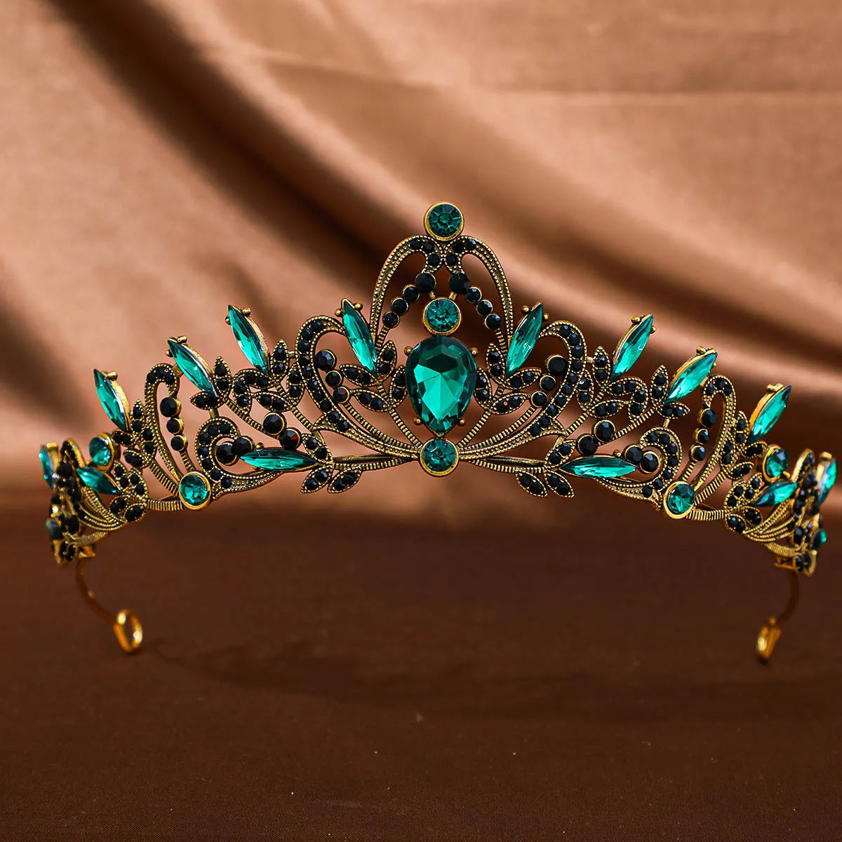 Baroque Crystal Tiara for Women Elegant Bridal Accessory - Smarsty