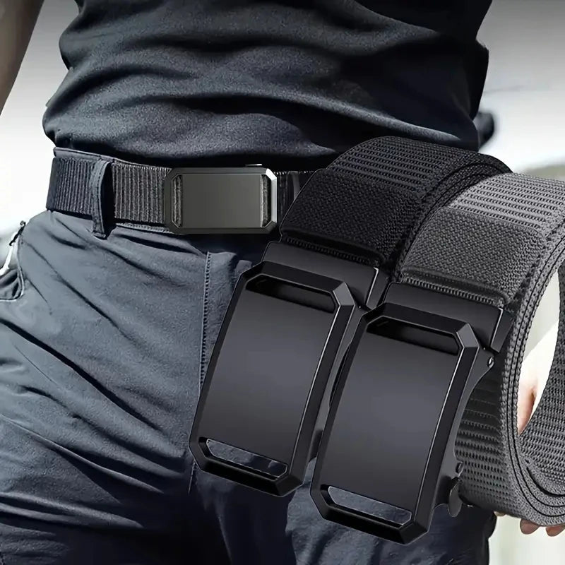 Canvas Tactical Belt For Men With Automatic Buckle - Smarsty