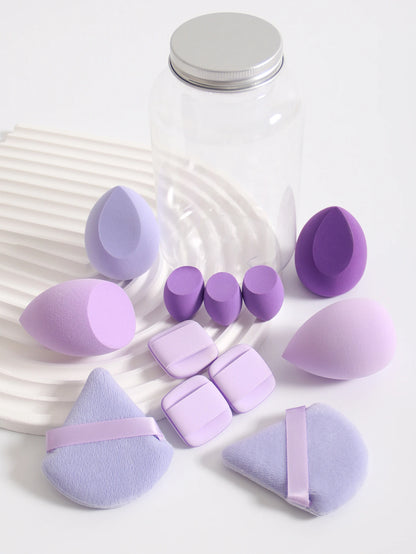 12Pcs Latex-Free Makeup Sponge Set for Flawless Application - Smarsty