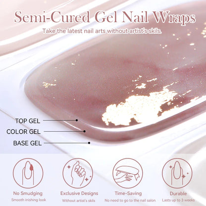 Gradient Auroras Gel Nail Strips for Easy DIY Manicure - Smarsty