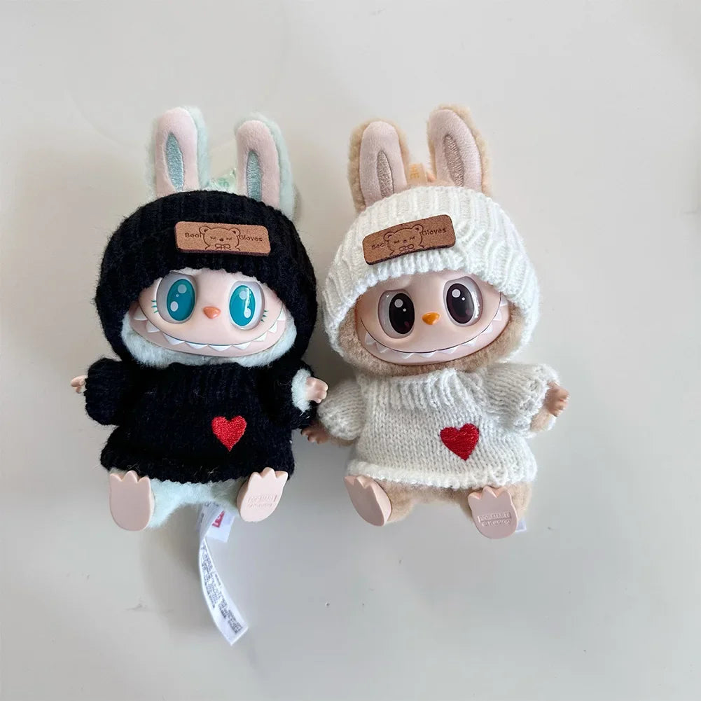 17cm Labubu Doll Clothes Fashion Clothes Hoodies Doll Clothes Color Match Hoodies Dolls Accessories
